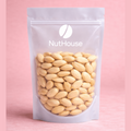 Nut House blanched almonds in resealable pouch with smooth ivory kernels for marzipan and chocolate coating