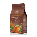 Cacao Barry Lactée Barry 35% milk chocolate couverture in brown stand-up pouch with HÉRITAGE banner and cacao pod illustration
