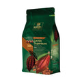 Cacao Barry Lactée Supérieure 38% milk chocolate couverture in dark green resealable pouch with cocoa pod design