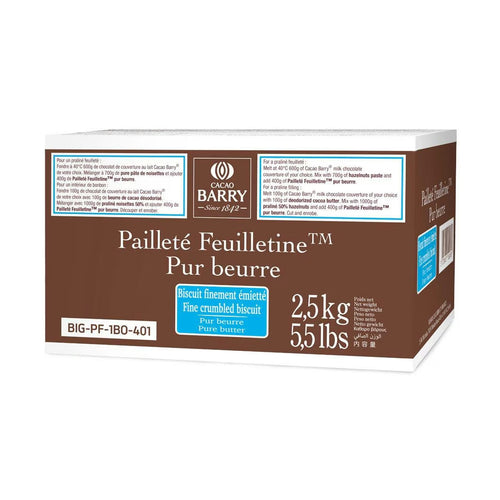 Cacao Barry Paillété Feuilletine 2.5kg box of pure butter wafer flakes for professional patisserie