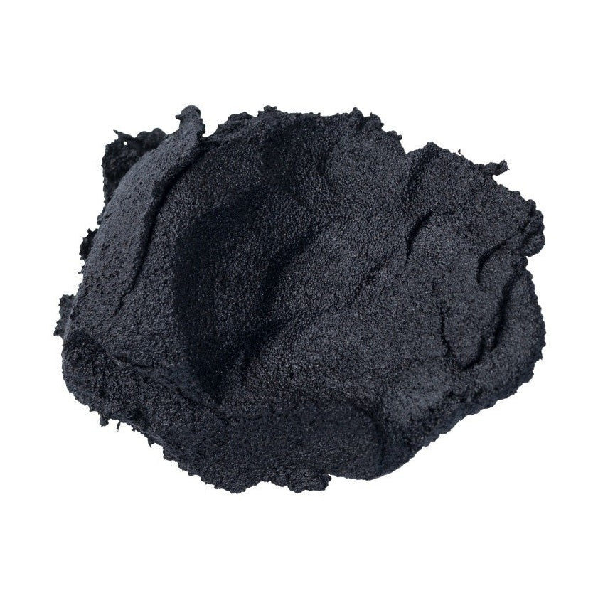 Dark charcoal concentrated vanilla paste texture mound