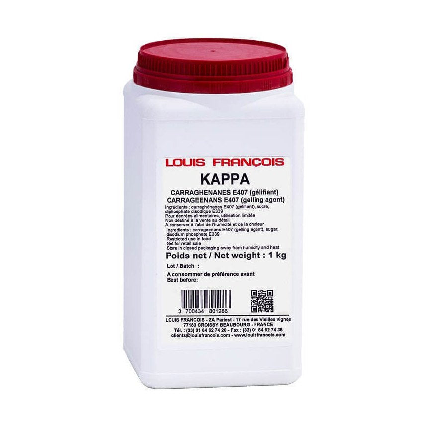 Louis François Kappa PF sodium carrageenan 1kg white container red lid gelling agent for baking