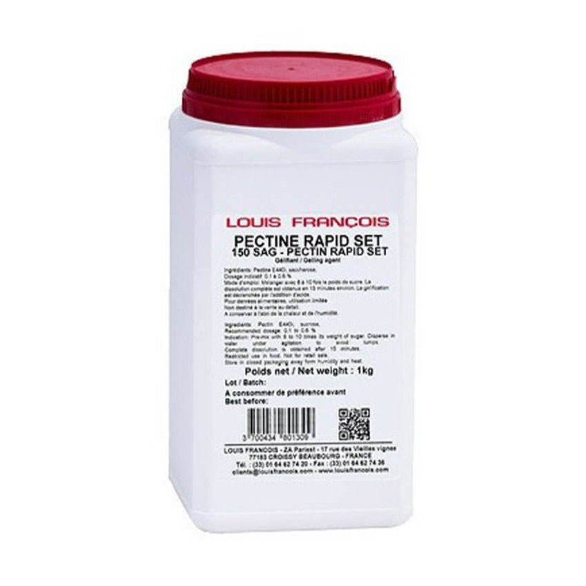 Louis Francois Rapid Set Pectin 1kg white container with red lid professional baking ingredient