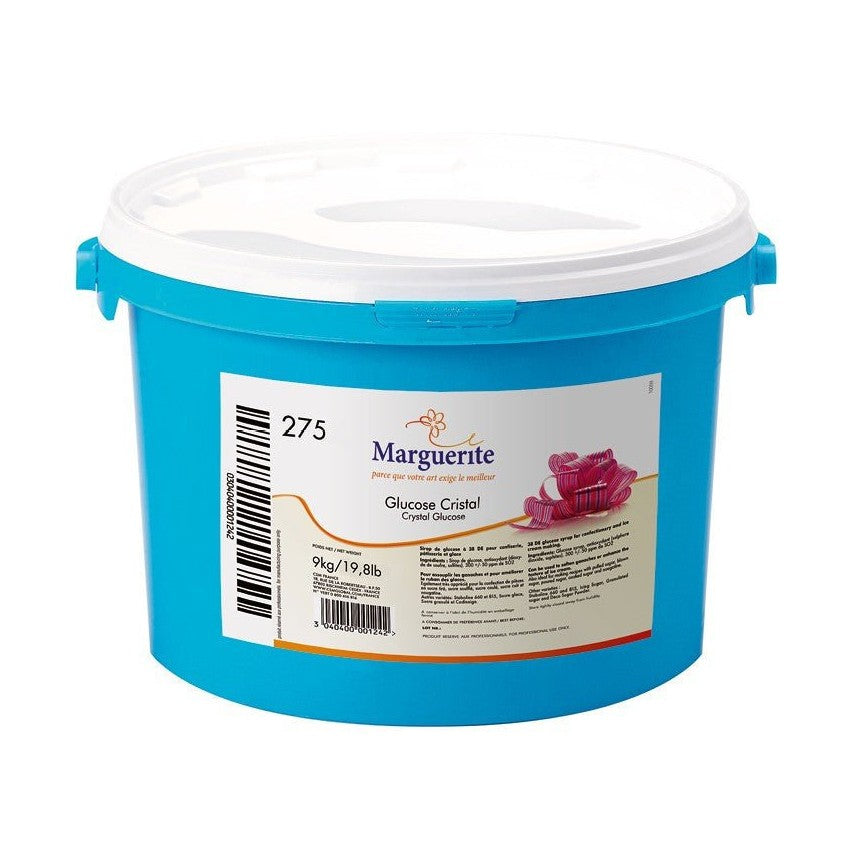Marguerite Glucose Crystal Syrup 9kg blue container with white lid for baking