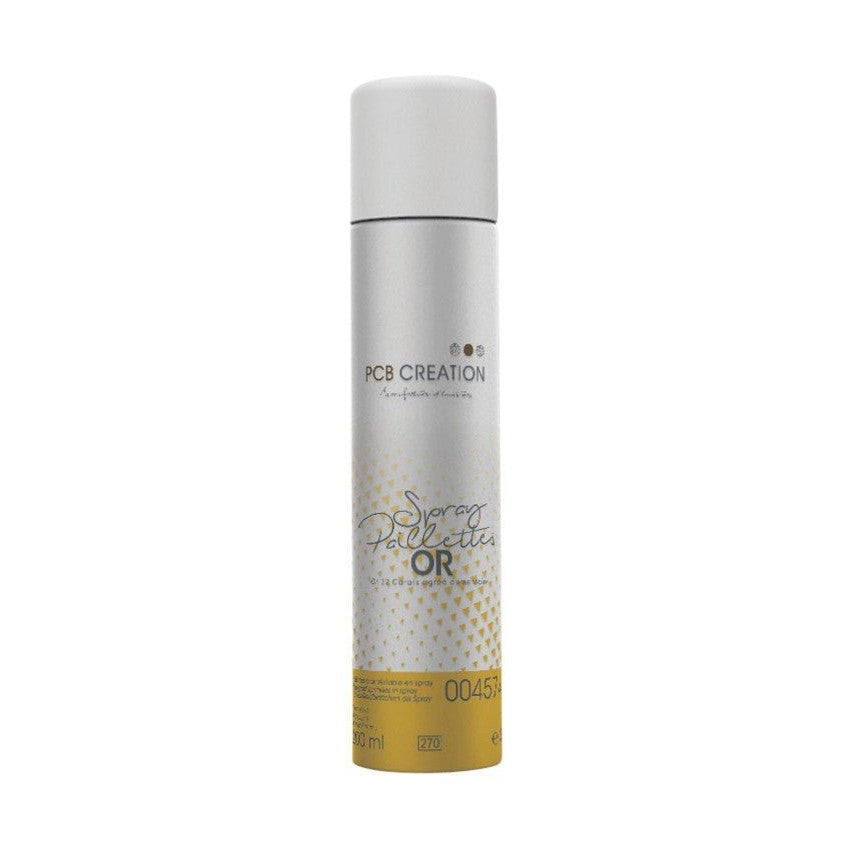 PCB Creation Gold Glitter Spray edible baking decoration aerosol can with gold glitter motifs