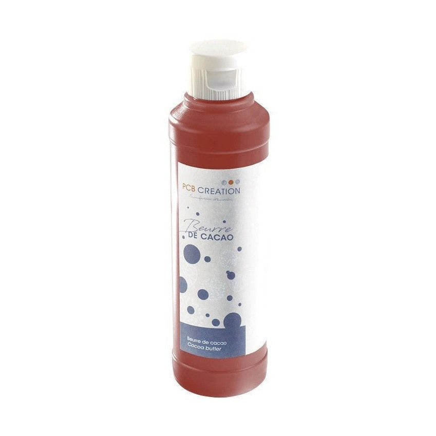 PCB Creation Red Cocoa Butter in translucent bottle with bold classic red shade for chocolate moulds