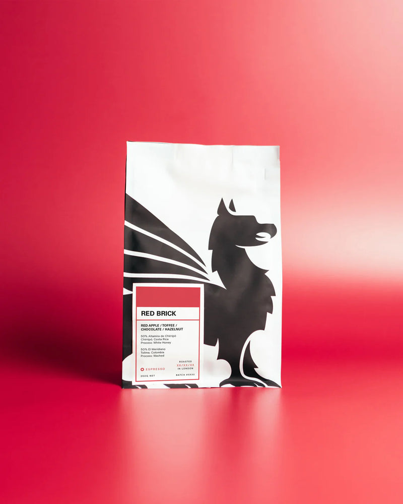 Product packaging with a horse silhouette on a red background