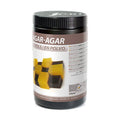 Sosa Agar Agar powdered gelling agent in black container with label showing set jellies