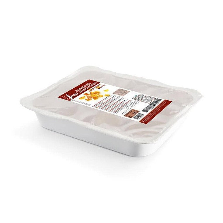 Sosa brand diced orange peel confit in 200g white plastic container with red label