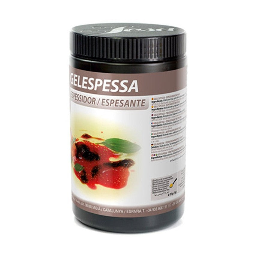 Sosa Gelepessa 4.5kg xanthan gum thickener in matte black container with red sauce label
