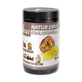 Sosa Natur Emul powder in black container with passion fruit label for chocolate and dessert emulsions
