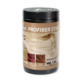 Sosa Profiber Stab 5 stabilizer blend for ice cream and sorbets in black cylindrical container with label showing creamy vanilla texture