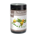 Sosa Ultratex 3 tapioca starch in black container for cold sauce thickening with citrus garnish