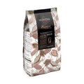 Valrhona Alpaco 66% dark chocolate couverture bag with botanical leaf patterns and cocoa pod illustrations