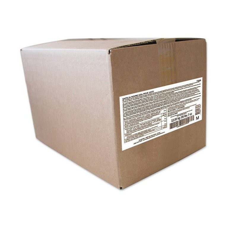 Valrhona Satilia Noire 62% dark chocolate bulk box 12kg professional packaging