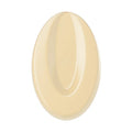Valrhona Satilia Blanc white chocolate disc with creamy ivory color and glossy finish