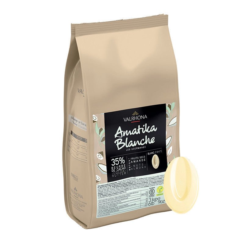 Valrhona Vegan Almond Couverture Amatika 35% White Chocolate - Nut House