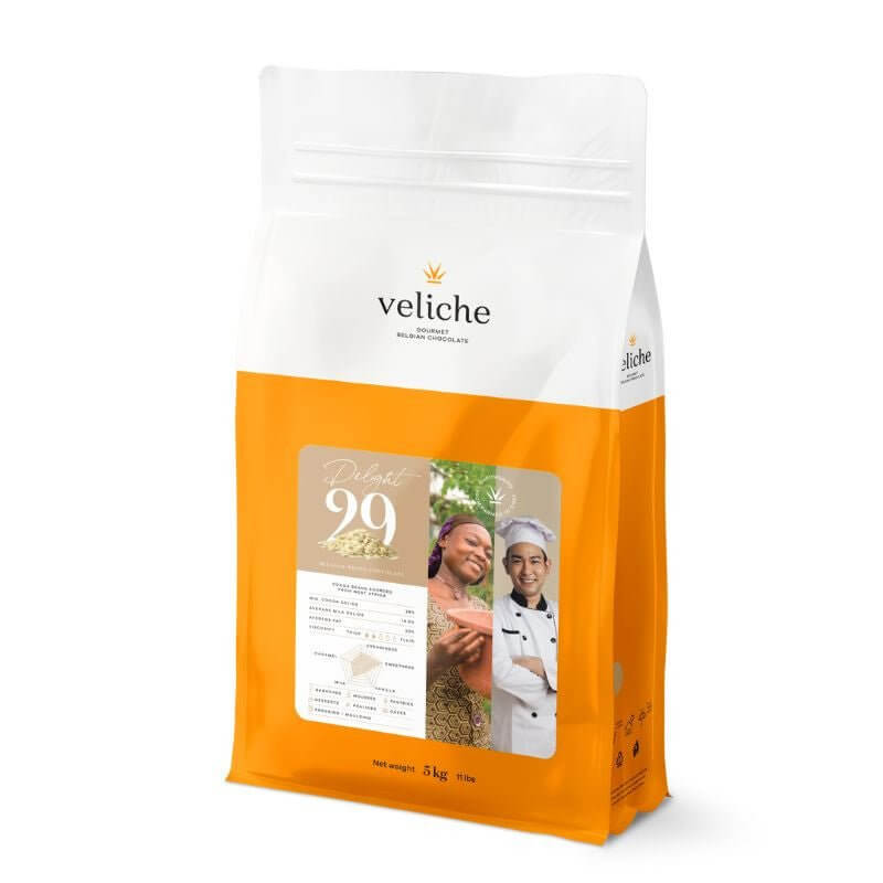 Veliche Belgian White Chocolate Drops Delight 29% - Nut House